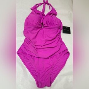EUC🌸Ellen Tracy Women's 1pc Swimsuit Paradise Pink 🌸